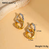 Fashion Stainless Steel Geometric M?bius Ring Electroplated Women's Earrings