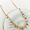 Fashion Stainless Steel Geometric Tassel Zircon Necklace With Electroplating