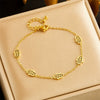 Fashion Stainless Steel Gold Plated Hollow Palm Jewelry Set Necklace Earrings Bracelet