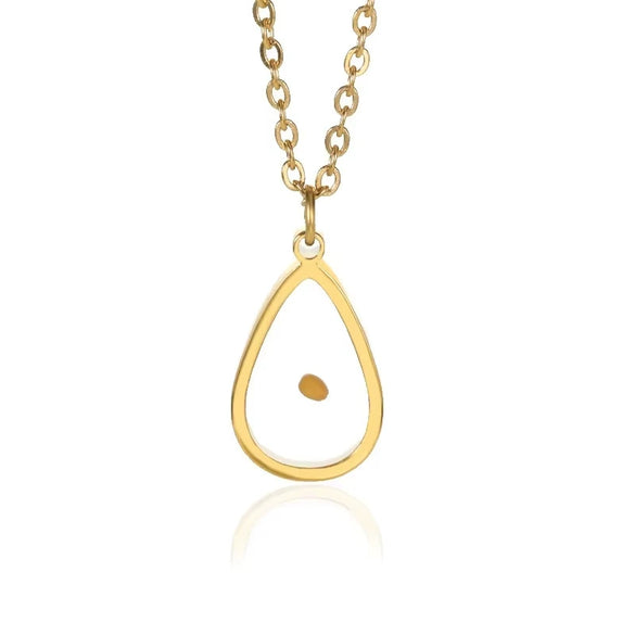 Fashion Stainless Steel Heartshaped Ing Flower Seeds Pendant Necklace With O Chain And Electroplating