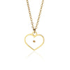 Fashion Stainless Steel Heartshaped Ing Flower Seeds Pendant Necklace With O Chain And Electroplating