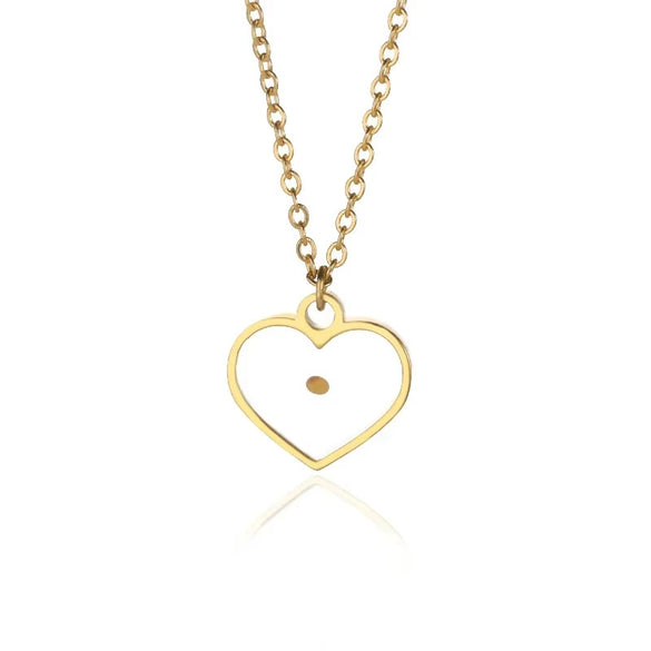 Fashion Stainless Steel Heartshaped Ing Flower Seeds Pendant Necklace With O Chain And Electroplating