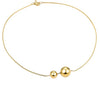 Fashion Stainless Steel Hollow Ball Pendant Necklace Vacuum Electroplated For Women