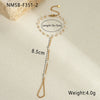 Fashion Stainless Steel Jewelry With Geometric Pattern And Electroplating For Women