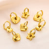 Fashion Stainless Steel 18K Gold Heartshaped And Starpatterned Women's Earrings Set