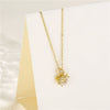 Fashion Stainless Steel Little Swan Necklace With Mixed Gem Inlay And Electroplating Design