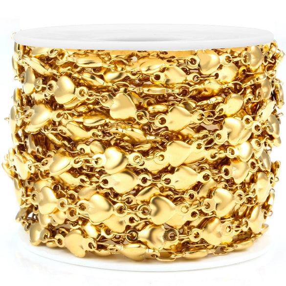 Fashion Stainless Steel Love Chain Jewelry With Heart Pattern And Electroplating Treatment For Men And Women