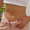 Fashion Stainless Steel Multi Layer Small Heart Waist Chain Body Jewelry For Women Simple Versatile Single Loop Belly Chain