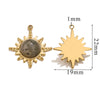 Fashion Stainless Steel Natural Stone Tiger Eye Stone Classic Eight Mans Star Element Titanium Steel Flower Pendant Electroplated 18K Gold Diy Necklace Earrings Accessories