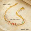 Fashion Stainless Steel Pearl Natural Stone Women's Bracelet With Electroplating Treatment