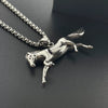 Fashion Stainless Steel Pendant Necklace Unisex Retro Style With Doll Pattern And Casting Polishing Process