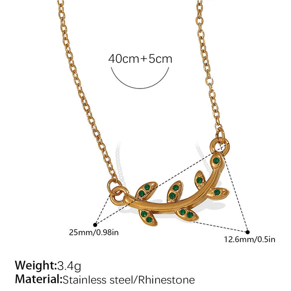 Fashion 316L Stainless Steel Pendant Necklace With Devil's Eye And Butterfly Moon Inlaid Rhinestone Electroplated