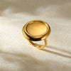Fashion Stainless Steel Ring Inlaid With Imitation Pearl Wave U Shape Electroplated