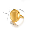 Fashion Stainless Steel Ring Inlaid With Imitation Pearl Wave U Shape Electroplated
