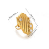 Fashion Stainless Steel Ring Inlaid With Imitation Pearl Wave U Shape Electroplated