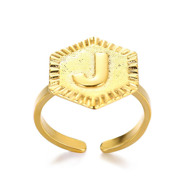 Fashion Stainless Steel Ring With Letters Numbers Text Electroplated Accessories
