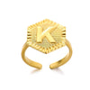 Fashion Stainless Steel Ring With Letters Numbers Text Electroplated Accessories