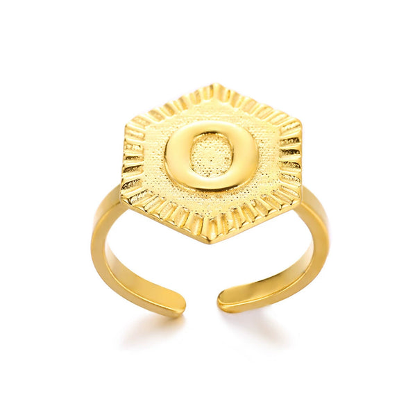 Fashion Stainless Steel Ring With Letters Numbers Text Electroplated Accessories