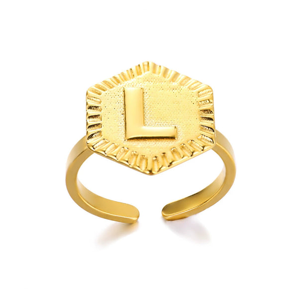 Fashion Stainless Steel Ring With Letters Numbers Text Electroplated Accessories