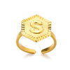 Fashion Stainless Steel Ring With Letters Numbers Text Electroplated Accessories