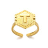Fashion Stainless Steel Ring With Letters Numbers Text Electroplated Accessories