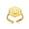Fashion Stainless Steel Ring With Letters Numbers Text Electroplated Accessories