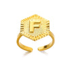 Fashion Stainless Steel Ring With Letters Numbers Text Electroplated Accessories