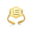 Fashion Stainless Steel Ring With Letters Numbers Text Electroplated Accessories