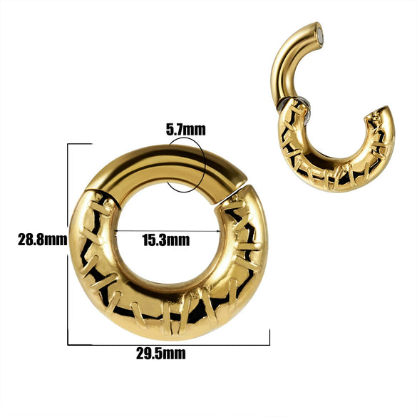 Fashion Stainless Steel Skull Totem Geometric Electroplated Auricle Earlobe Earrings