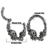 Fashion Stainless Steel Skull Totem Geometric Electroplated Auricle Earlobe Earrings