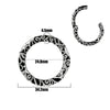 Fashion Stainless Steel Skull Totem Geometric Electroplated Auricle Earlobe Earrings