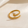Fashion Stainless Steel Snake Zodiac Ring For Ladies With Electroplating Treatment