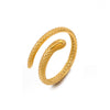 Fashion Stainless Steel Snake Zodiac Ring For Ladies With Electroplating Treatment