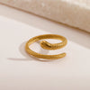 Fashion Stainless Steel Snake Zodiac Ring For Ladies With Electroplating Treatment