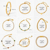 Fashion Stainless Steel Stacked Bracelet Set With Inlaid Zircon Love Pendant And Geometric Design Electroplated For Women