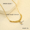 Fashion Stainless Steel Zircon Necklace Electroplated For Women