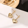 1 Pair Fashion Star Heart Shape Plating 304 Stainless Steel Gold Plated Earrings