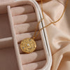 Fashion Star Moon Stainless Steel Plating Inlay Artificial Pearls Zircon Gold Plated Pendant Necklace