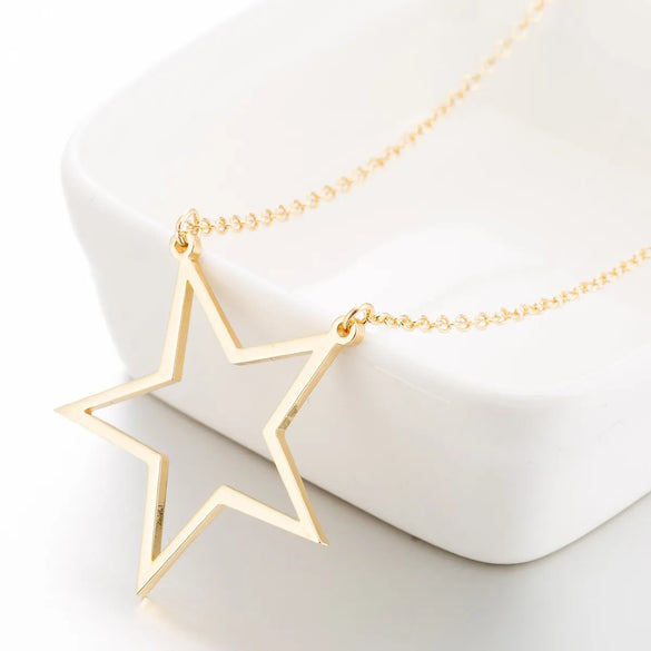 Fashion Star Stainless Steel Plating Pendant Necklace 1 Piece