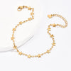 Wholesale Jewelry Fashion Star 201 Stainless Steel 18K Gold Plated Plating Anklet