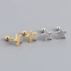 Fashion Star Sterling Silver Inlay Zircon Ear Studs 1 Pair