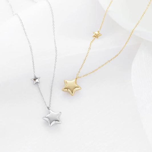 Fashion Star Stainless Steel Necklace Plating Stainless Steel Necklaces 1 Piece