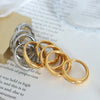 Fashion Star Titanium Steel Plating Inlay Zircon Rings