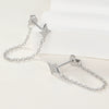 Fashion Star Women's Silver Earrings Inlaid Zircon Geometric Style