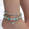 Fashion Starfish Pearl Conch Anklet Mizhu Yoga Turtle Pendant Anklet Retro Wave Foot Ornament