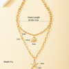 Fashion Starfish Shell Alloy Plating Necklace