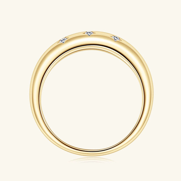 Fashion Stars Moissanite S925 Sterling Silver Finger Ring With Constellation And Geometric Patterns And Electroplating Treatment
