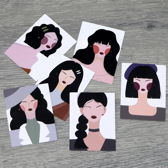 Retro Cartoon Paper Card Jewelry Packaging Cardboard