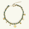 Fashion Summer Ocean Titanium Steel Necklace With Devil's Eye Star Heart Multipendant Electroplating