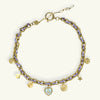 Fashion Summer Ocean Titanium Steel Necklace With Devil's Eye Star Heart Multipendant Electroplating